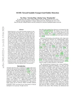 SUOD: Toward Scalable Unsupervised Outlier Detection