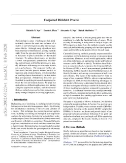 Conjoined Dirichlet Process