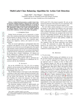 Multi-Label Class Balancing Algorithm for Action Unit Detection