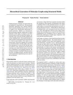 Hierarchical Generation of Molecular Graphs using Structural Motifs