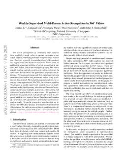Weakly-Supervised Multi-Person Action Recognition in 360$^{\circ}$
  Videos