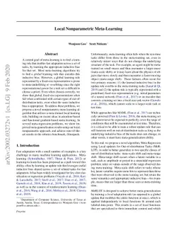 Local Nonparametric Meta-Learning