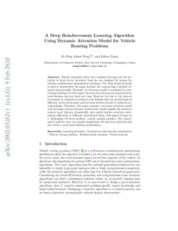 A Deep Reinforcement Learning Algorithm Using Dynamic Attention Model
  for Vehicle Routing Problems