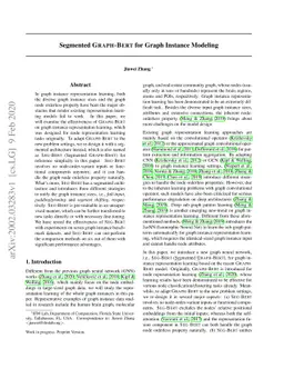 Segmented Graph-Bert for Graph Instance Modeling