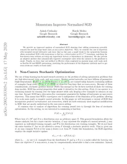 Momentum Improves Normalized SGD