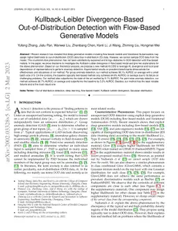 Kullback-Leibler Divergence-Based Out-of-Distribution Detection with
  Flow-Based Generative Models