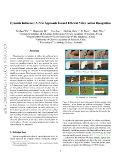 Dynamic Inference: A New Approach Toward Efficient Video Action
  Recognition