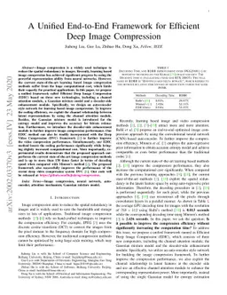 A Unified End-to-End Framework for Efficient Deep Image Compression