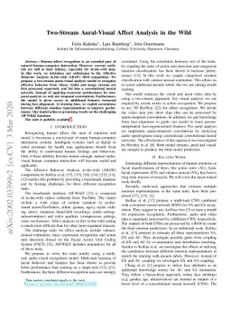 Two-Stream Aural-Visual Affect Analysis in the Wild