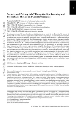 Security and Privacy in IoT Using Machine Learning and Blockchain:
  Threats & Countermeasures