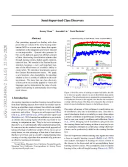 Semi-Supervised Class Discovery