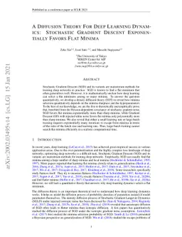 A Diffusion Theory For Deep Learning Dynamics: Stochastic Gradient
  Descent Exponentially Favors Flat Minima