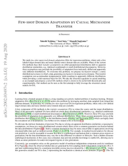Few-shot Domain Adaptation by Causal Mechanism Transfer