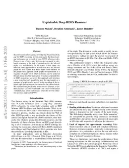 Explainable Deep RDFS Reasoner