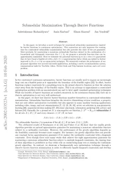 Submodular Maximization Through Barrier Functions