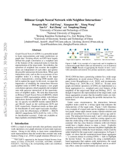 Bilinear Graph Neural Network with Neighbor Interactions
