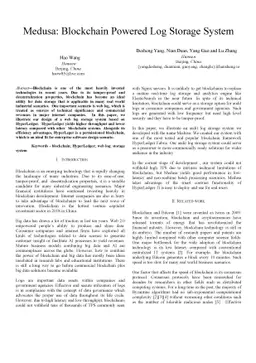 Medusa: Blockchain Powered Log Storage System