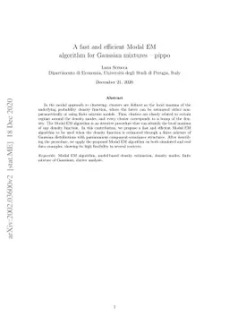 A fast and efficient Modal EM algorithm for Gaussian mixtures