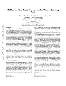RDFFrames: Knowledge Graph Access for Machine Learning Tools