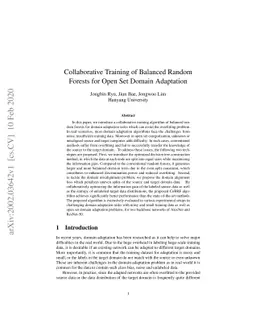 Collaborative Training of Balanced Random Forests for Open Set Domain
  Adaptation
