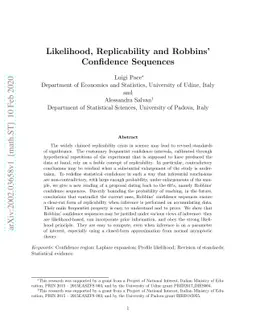Likelihood, Replicability and Robbins' Confidence Sequences