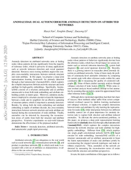 AnomalyDAE: Dual autoencoder for anomaly detection on attributed
  networks