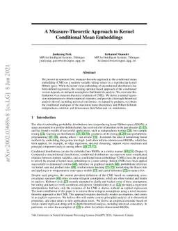 A Measure-Theoretic Approach to Kernel Conditional Mean Embeddings