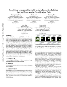 Localizing Interpretable Multi-scale informative Patches Derived from
  Media Classification Task