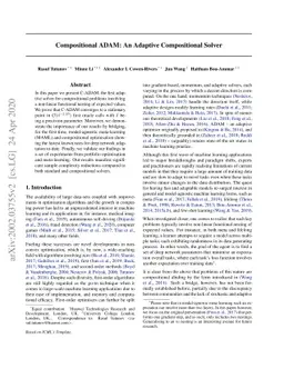 Compositional ADAM: An Adaptive Compositional Solver