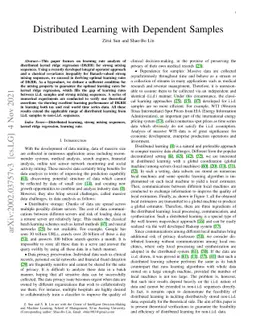 Distributed Learning with Dependent Samples