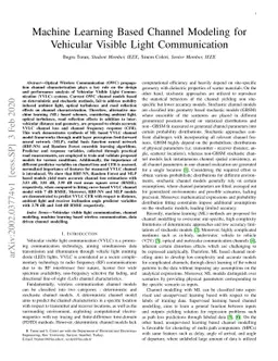 Machine Learning Based Channel Modeling for Vehicular Visible Light
  Communication