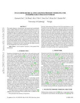 Fully-hierarchical fine-grained prosody modeling for interpretable
  speech synthesis