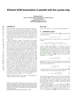 Efficient ECM factorization in parallel with the Lyness map