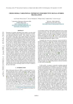 Cross-modal variational inference for bijective signal-symbol
  translation