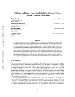 Calibrate and Prune: Improving Reliability of Lottery Tickets Through
  Prediction Calibration