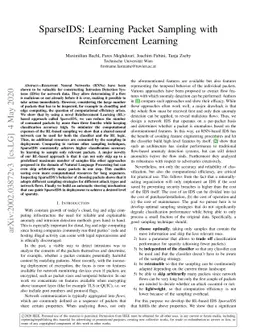 SparseIDS: Learning Packet Sampling with Reinforcement Learning