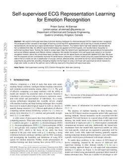 Self-supervised ECG Representation Learning for Emotion Recognition