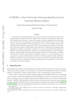 K-bMOM: a robust Lloyd-type clustering algorithm based on bootstrap
  Median-of-Means