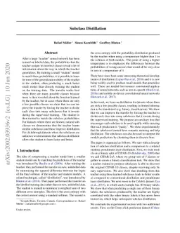 Subclass Distillation