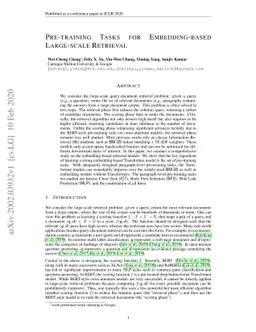 Pre-training Tasks for Embedding-based Large-scale Retrieval