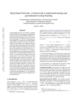Deep Gated Networks: A framework to understand training and
  generalisation in deep learning