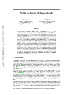 On the Modularity of Hypernetworks