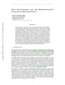 How Transferable are the Representations Learned by Deep Q Agents?