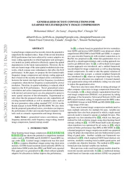 Generalized Octave Convolutions for Learned Multi-Frequency Image
  Compression