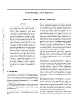 Causal Strategic Linear Regression