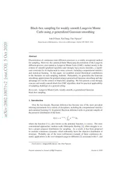 Black-box sampling for weakly smooth Langevin Monte Carlo using
  p-generalized Gaussian smoothing