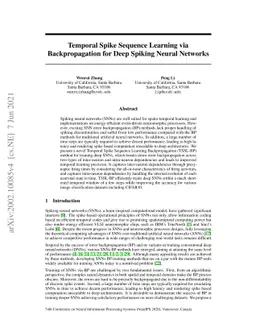 Temporal Spike Sequence Learning via Backpropagation for Deep Spiking
  Neural Networks