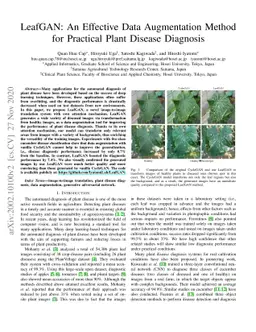 LeafGAN: An Effective Data Augmentation Method for Practical Plant
  Disease Diagnosis
