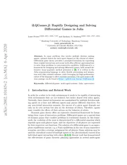 iLQGames.jl: Rapidly Designing and Solving Differential Games in Julia