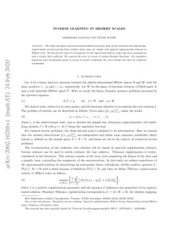 Inverse learning in Hilbert scales